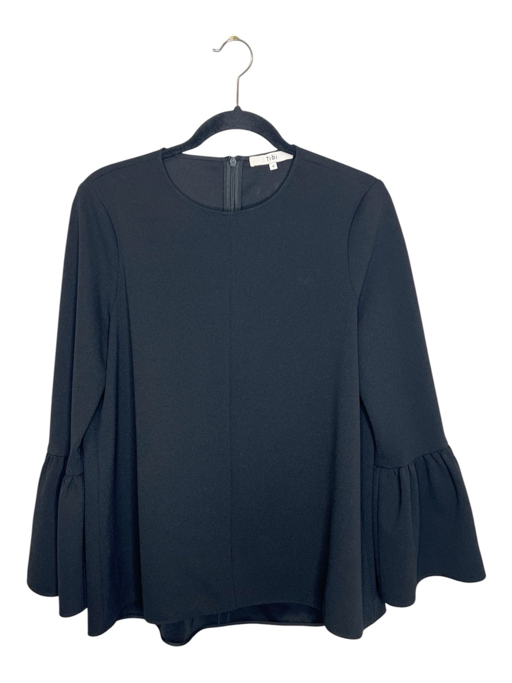 TIBI Bell Sleeve Black Elegant Blouse size 6